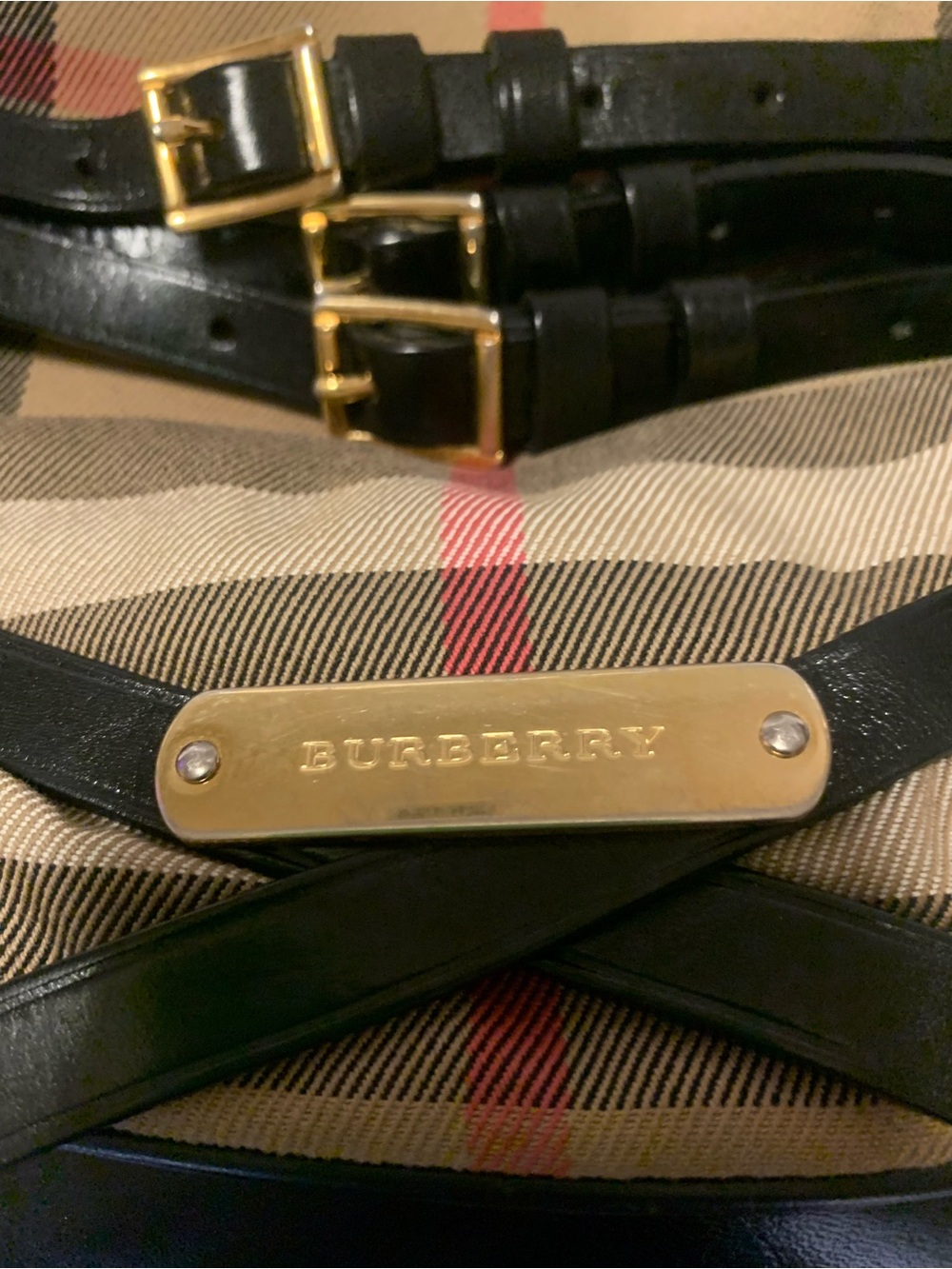 Burberry Beige and black check canvas - Picture 6 of 16